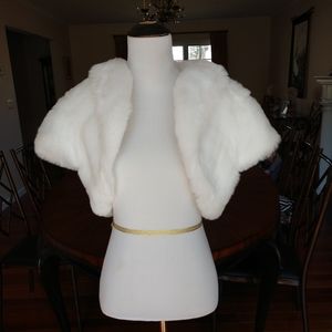 Fur bridal cardigan